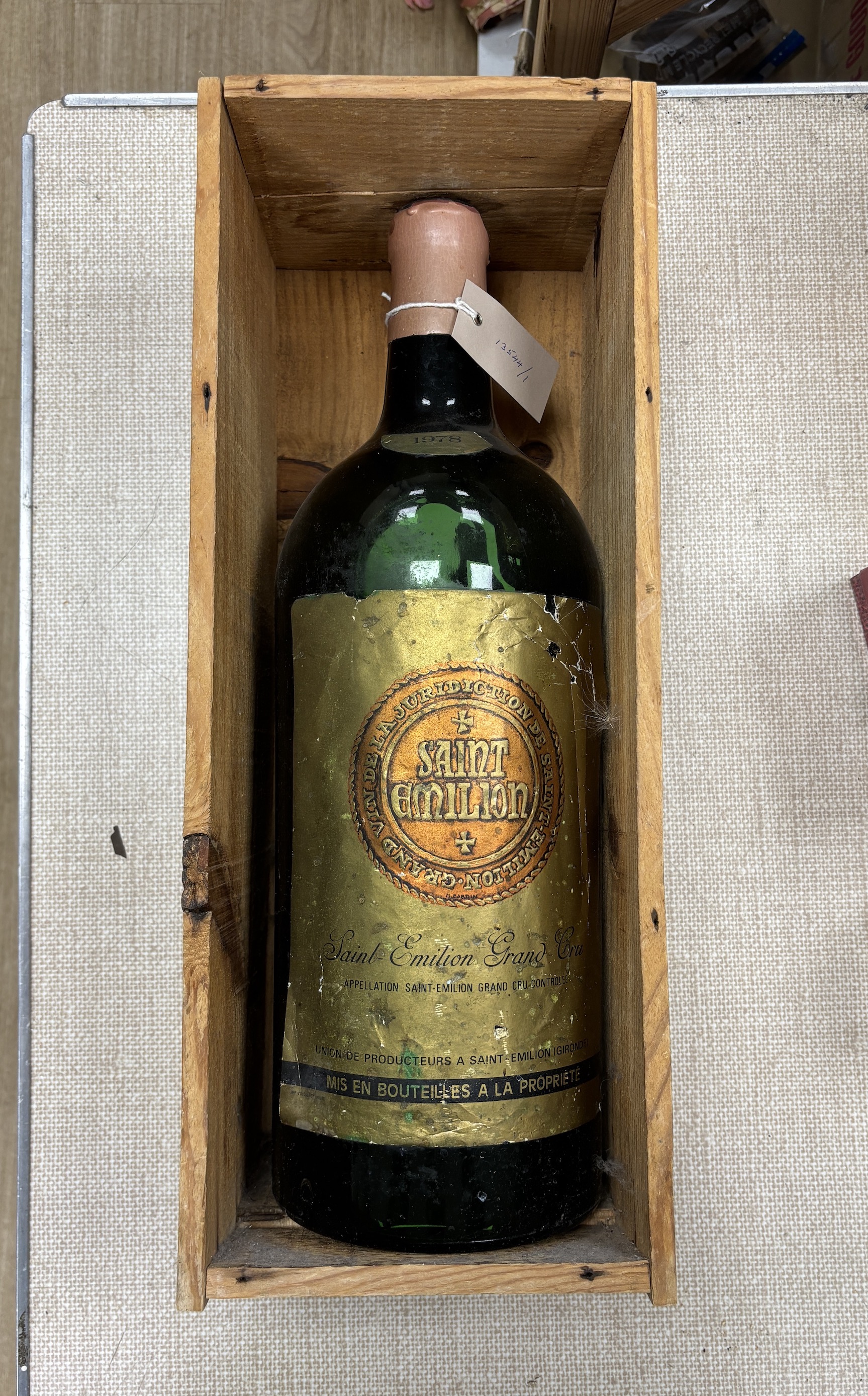 A magnum bottle of Saint Emilion 1978, OWC